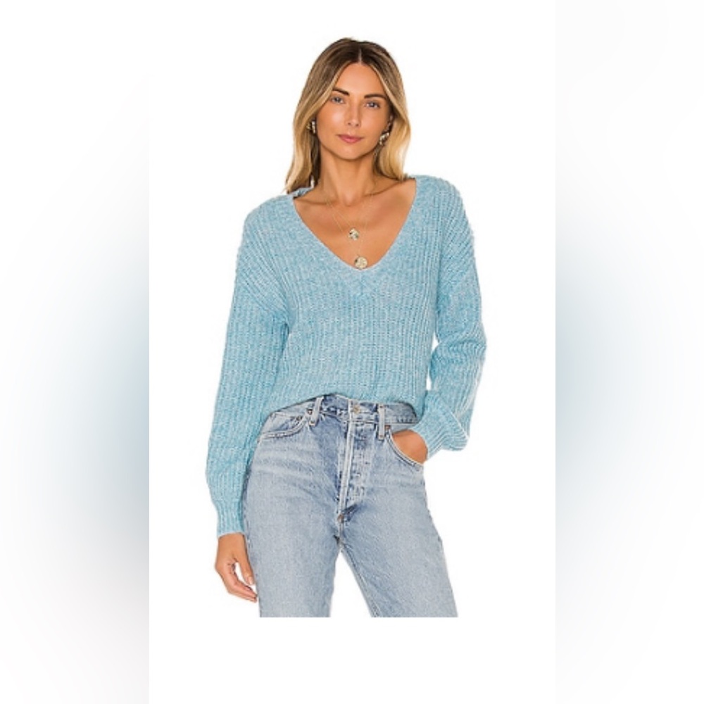 Tularosa V Neck Sweater in Sky